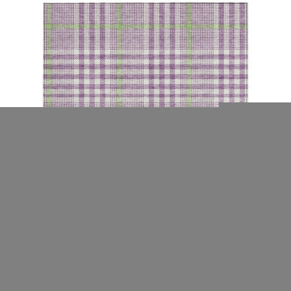 3' X 5' Purple Green And Ivory Plaid Washable Indoor Outdoor Area Rug HomeRoots