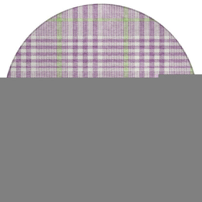 3' X 5' Purple Green And Ivory Plaid Washable Indoor Outdoor Area Rug HomeRoots