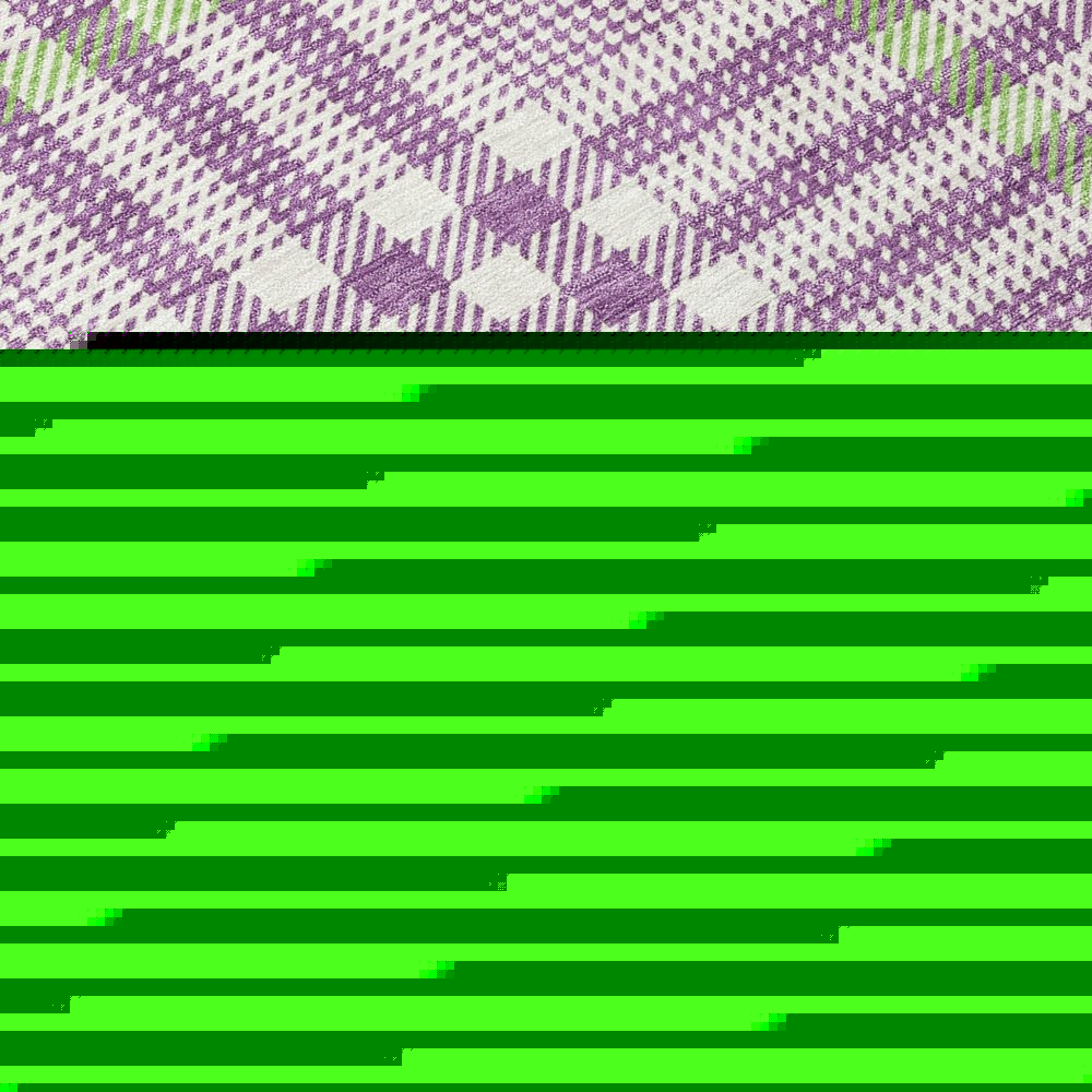 3' X 5' Purple Green And Ivory Plaid Washable Indoor Outdoor Area Rug — view 57