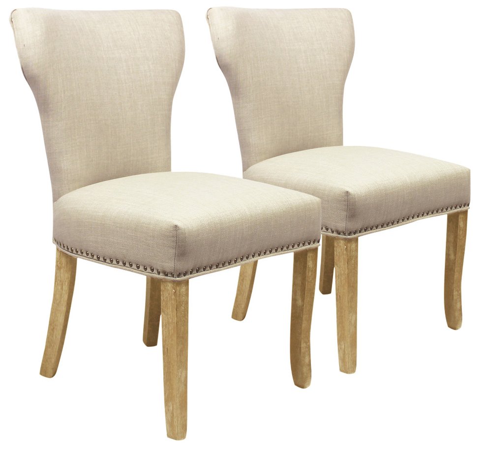 Five Piece Natural Round Solid Wood Dining Set with Four Chairs HomeRoots