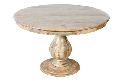 Five Piece Natural Round Solid Wood Dining Set with Four Chairs HomeRoots
