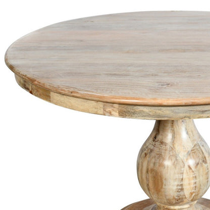Five Piece Dark Brown Round Solid Wood Dining Set with Four Chairs HomeRoots