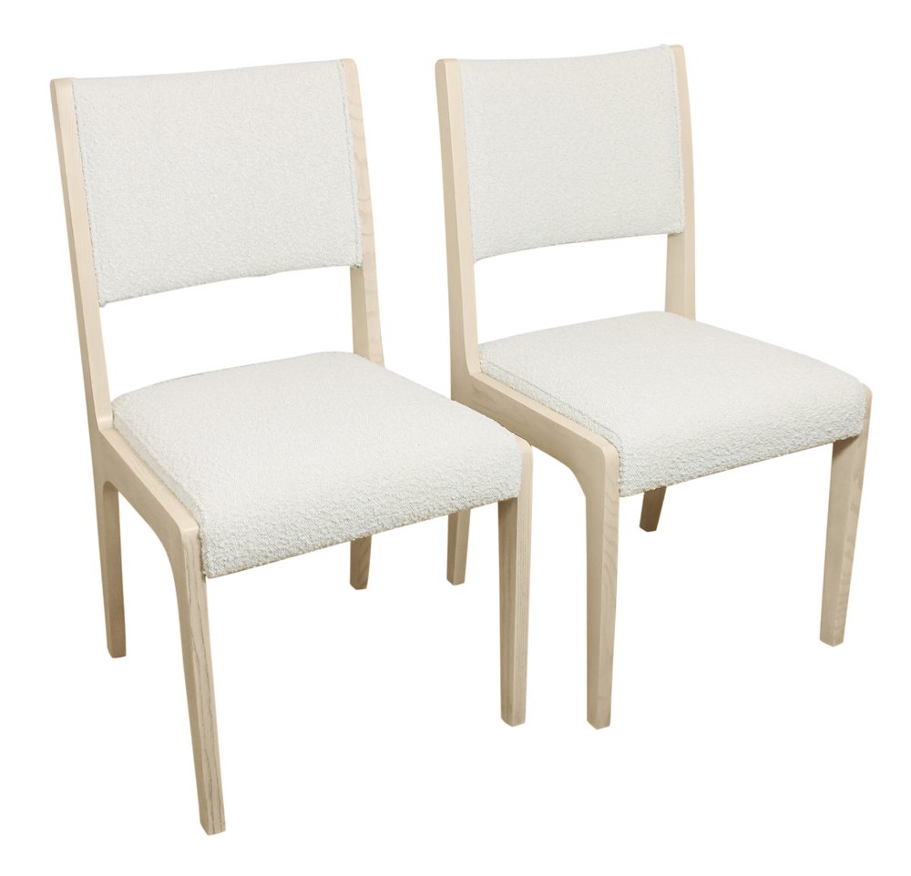 Five Piece Natural Round Solid Wood Dining Set with Four Chairs HomeRoots