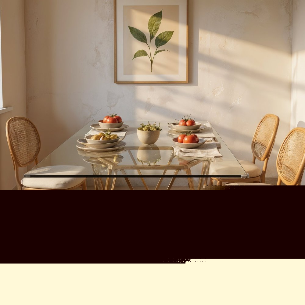 63" Clear and Gold Glass and Metal Geo Pedestal Base Dining Table HomeRoots