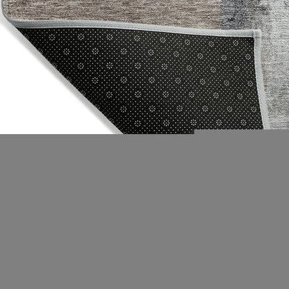5' X 8' Brown Black And Gray Abstract Washable Indoor Outdoor Area Rug HomeRoots