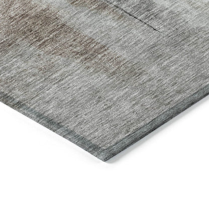 5' X 8' Brown Black And Gray Abstract Washable Indoor Outdoor Area Rug HomeRoots