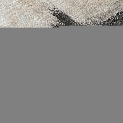 5' X 8' Brown Black And Gray Abstract Washable Indoor Outdoor Area Rug HomeRoots