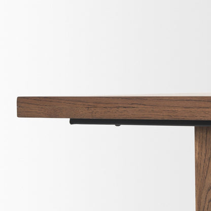 84" Brown Solid Wood Trestle Base Dining Table HomeRoots