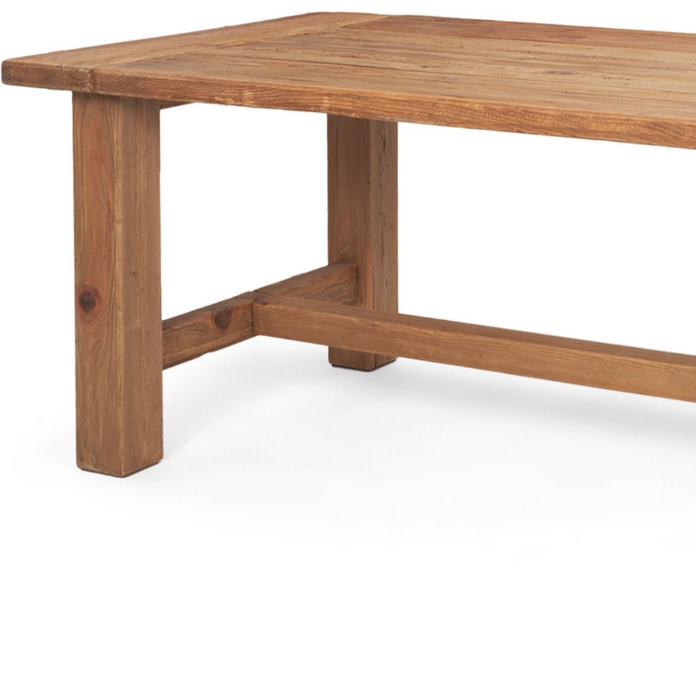 95" Natural Reclaimed Wood Trestle Base Dining Table — view 10