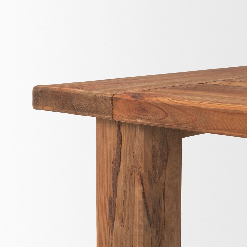 95" Natural Reclaimed Wood Trestle Base Dining Table — view 7