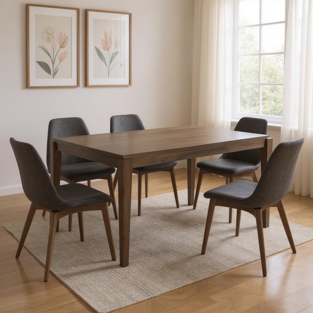 72" Dark Brown Wood Dining Table HomeRoots