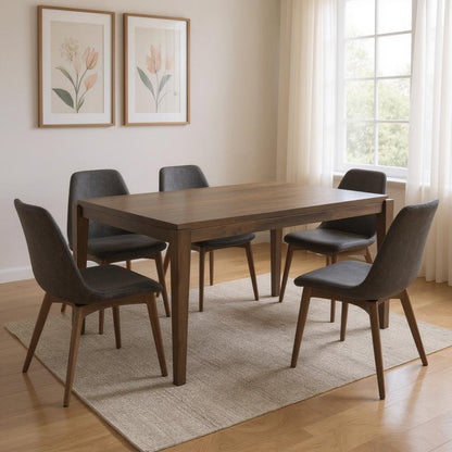 72" Dark Brown Wood Dining Table HomeRoots