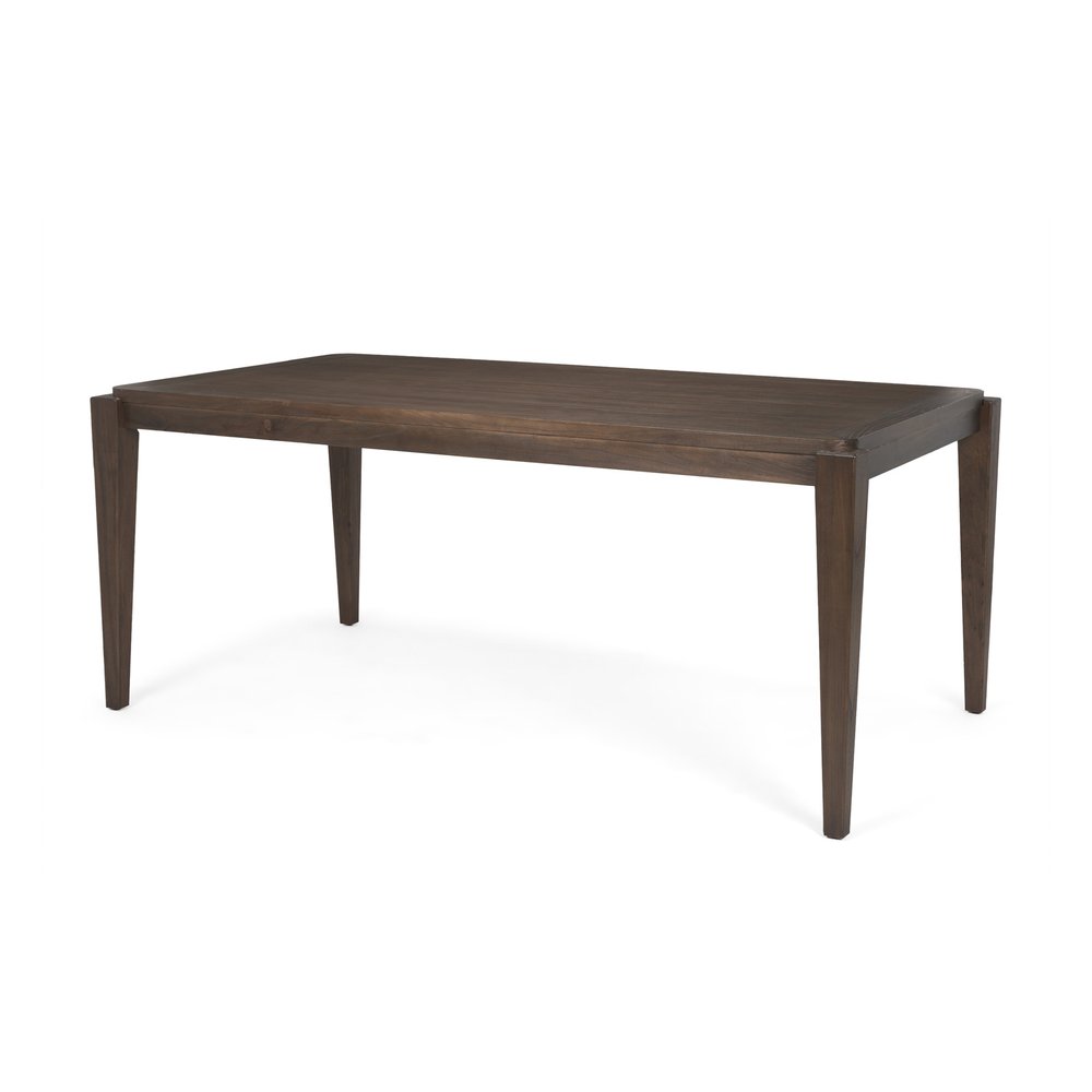 72" Dark Brown Wood Dining Table HomeRoots