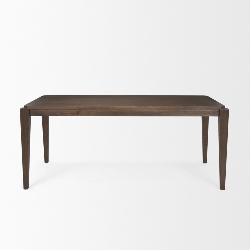 72" Dark Brown Wood Dining Table HomeRoots