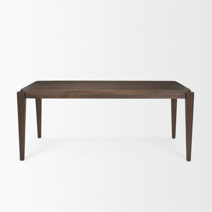 72" Dark Brown Wood Dining Table HomeRoots