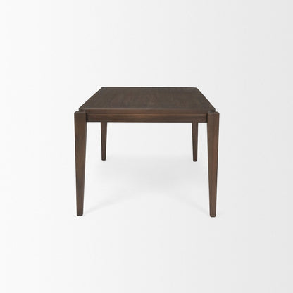 72" Dark Brown Wood Dining Table HomeRoots
