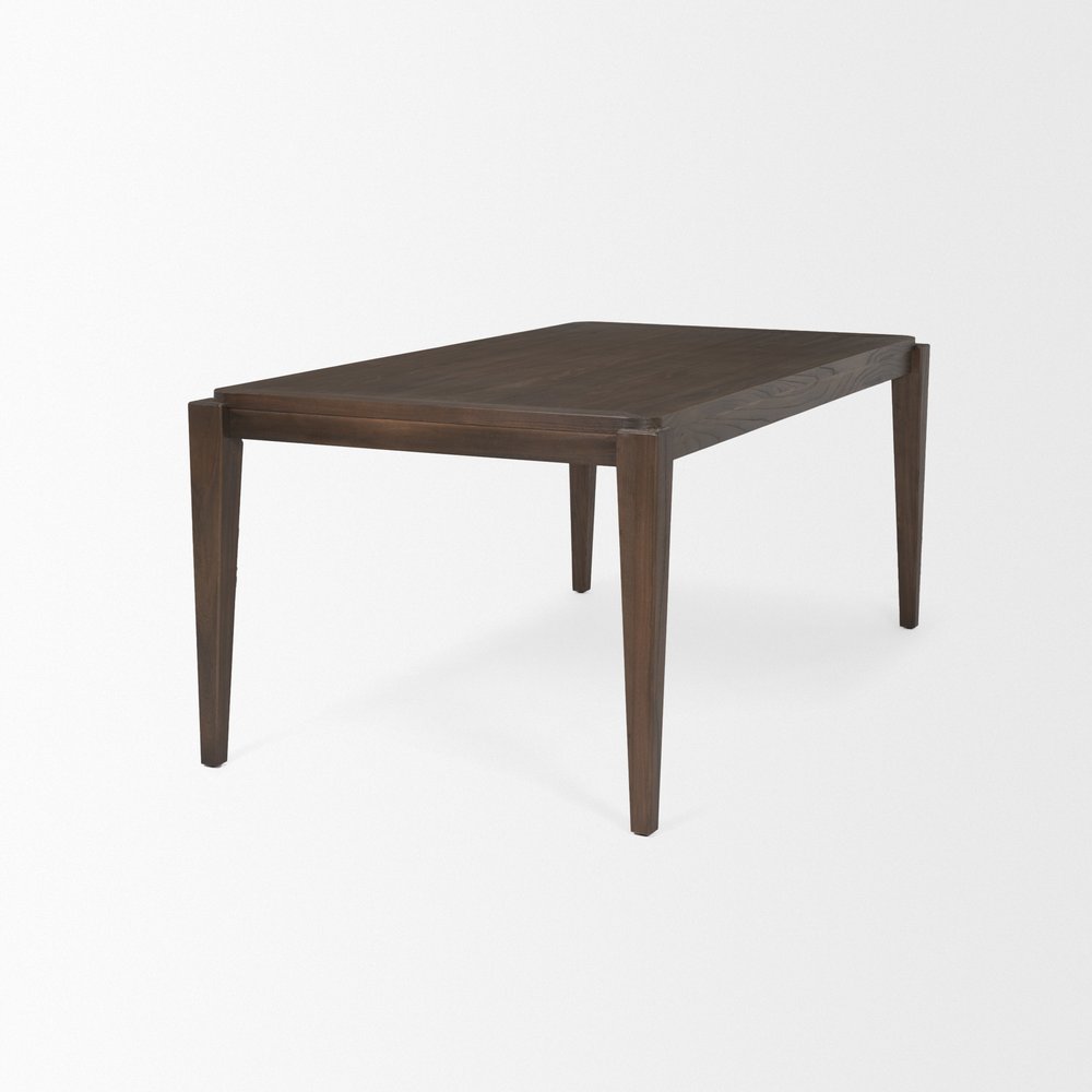 72" Dark Brown Wood Dining Table HomeRoots