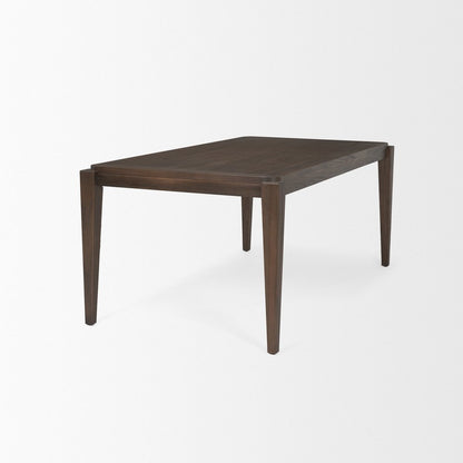 72" Dark Brown Wood Dining Table HomeRoots