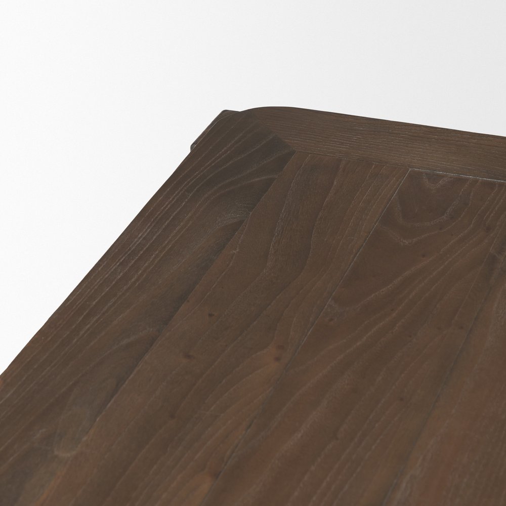 72" Dark Brown Wood Dining Table HomeRoots