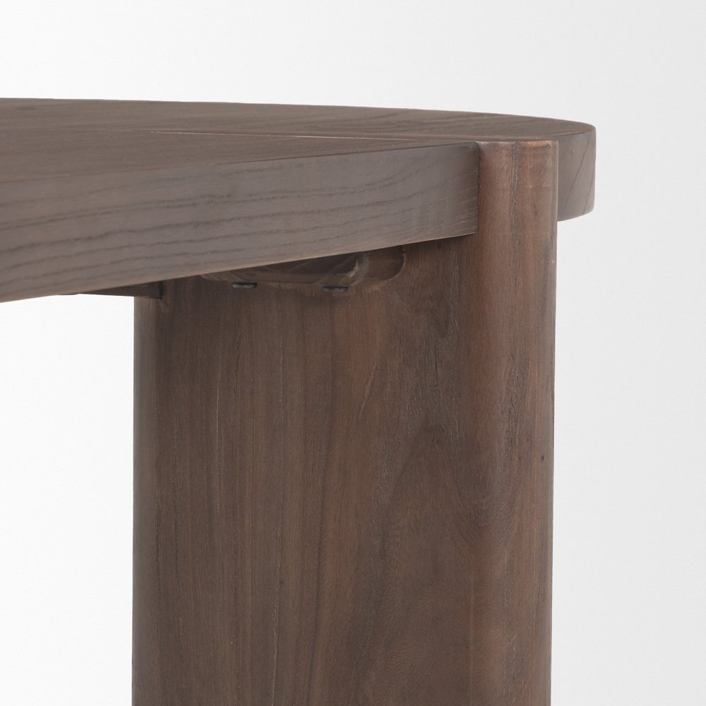 91" Brown Solid Wood Oval Dining Table — view 7