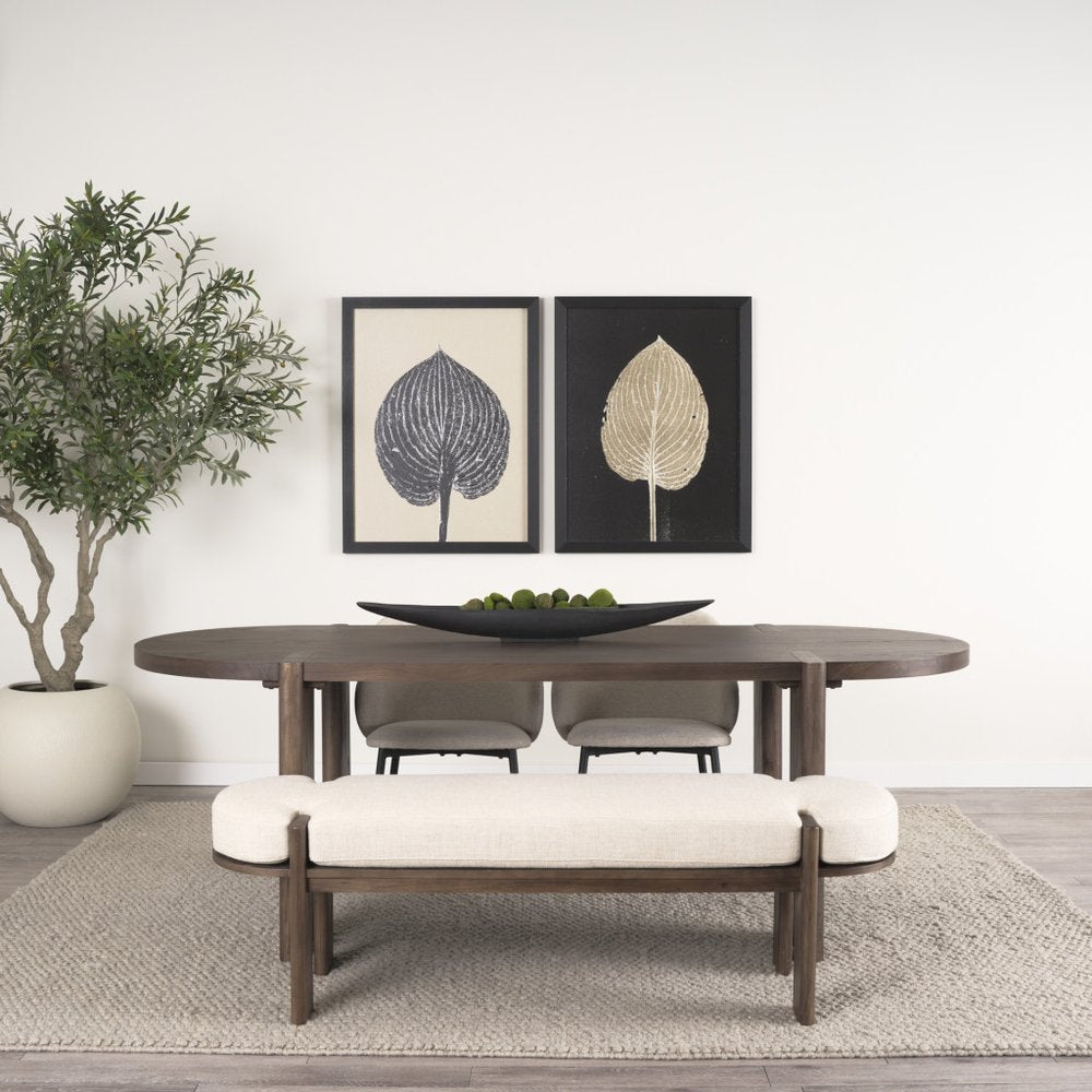 91" Brown Solid Wood Oval Dining Table — view 8