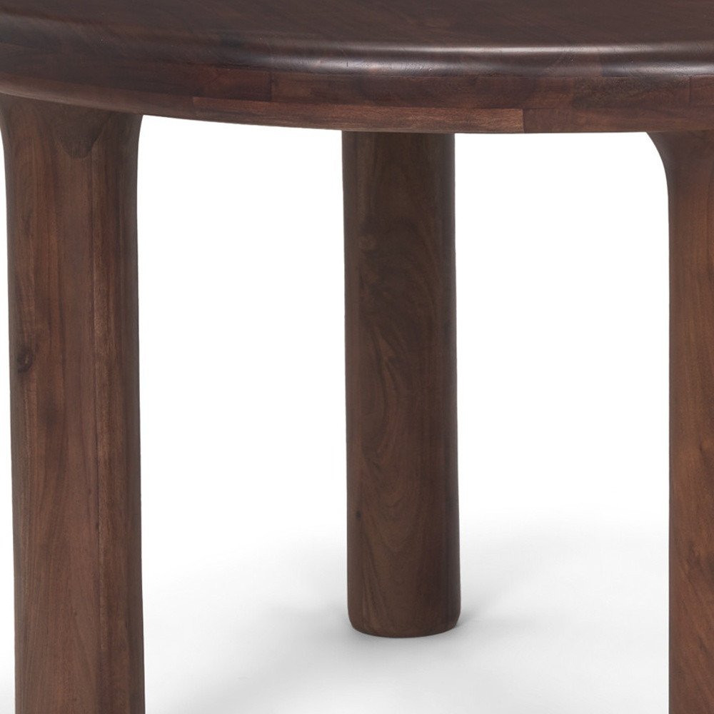 48" Brown Solid Wood Round Top Dining Table HomeRoots