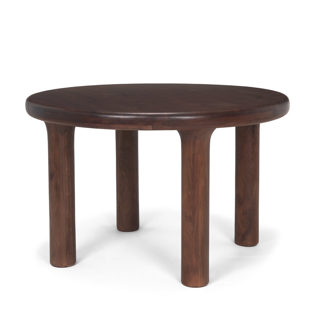 48" Brown Solid Wood Round Top Dining Table HomeRoots