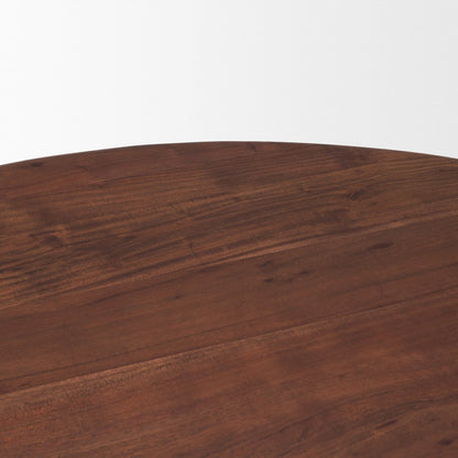 48" Brown Solid Wood Round Top Dining Table HomeRoots