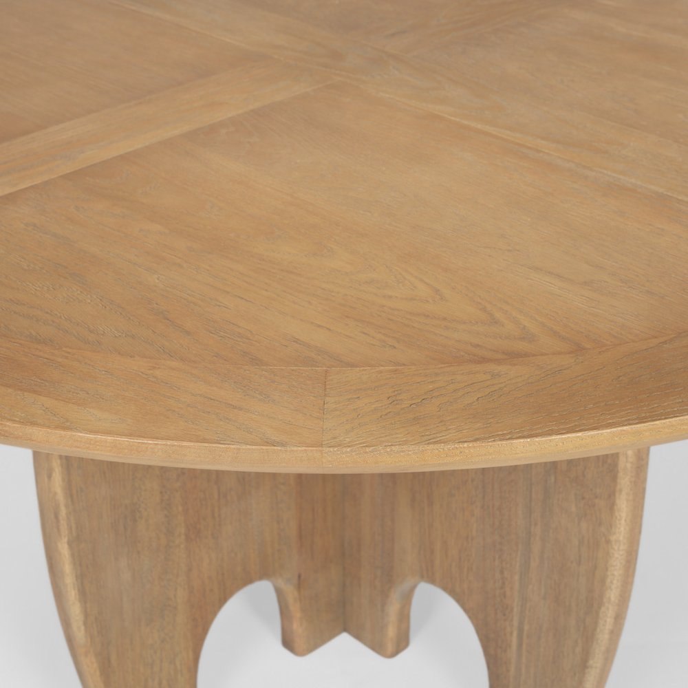 59" Brown Solid Wood Pedestal Base Round Top Dining Table HomeRoots
