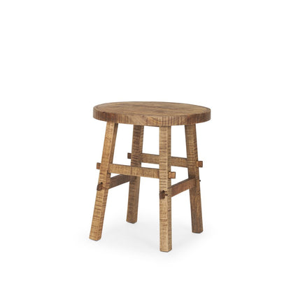 23" Brown Distressed Solid Wood End Table HomeRoots