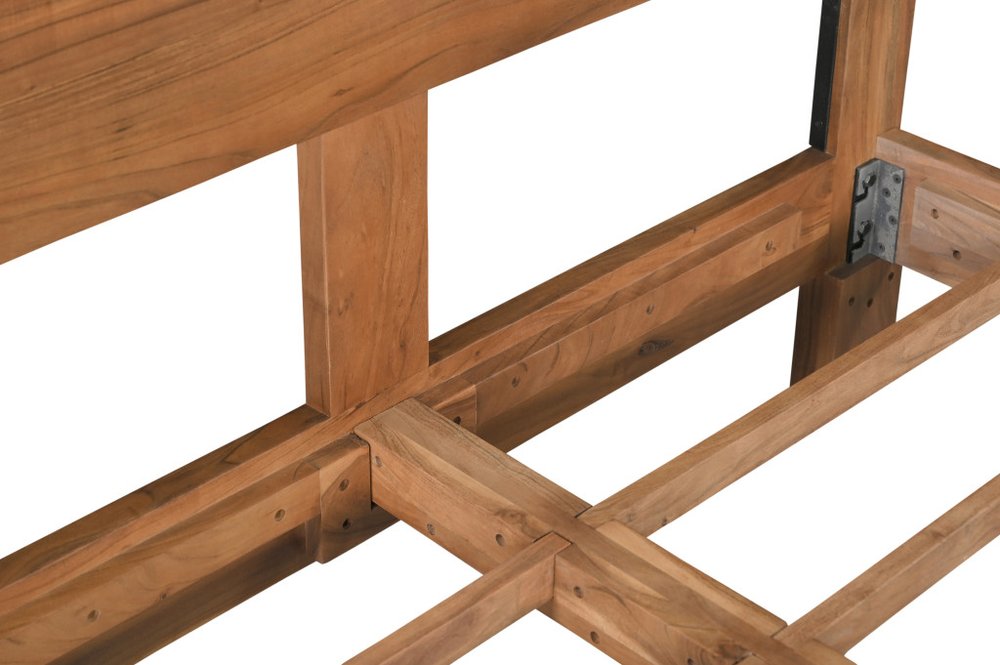 Brown Live Edge Bow Joint Solid Wood Queen Bed Frame HomeRoots