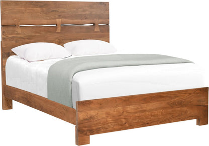 Brown Live Edge Bow Joint Solid Wood Queen Bed Frame HomeRoots