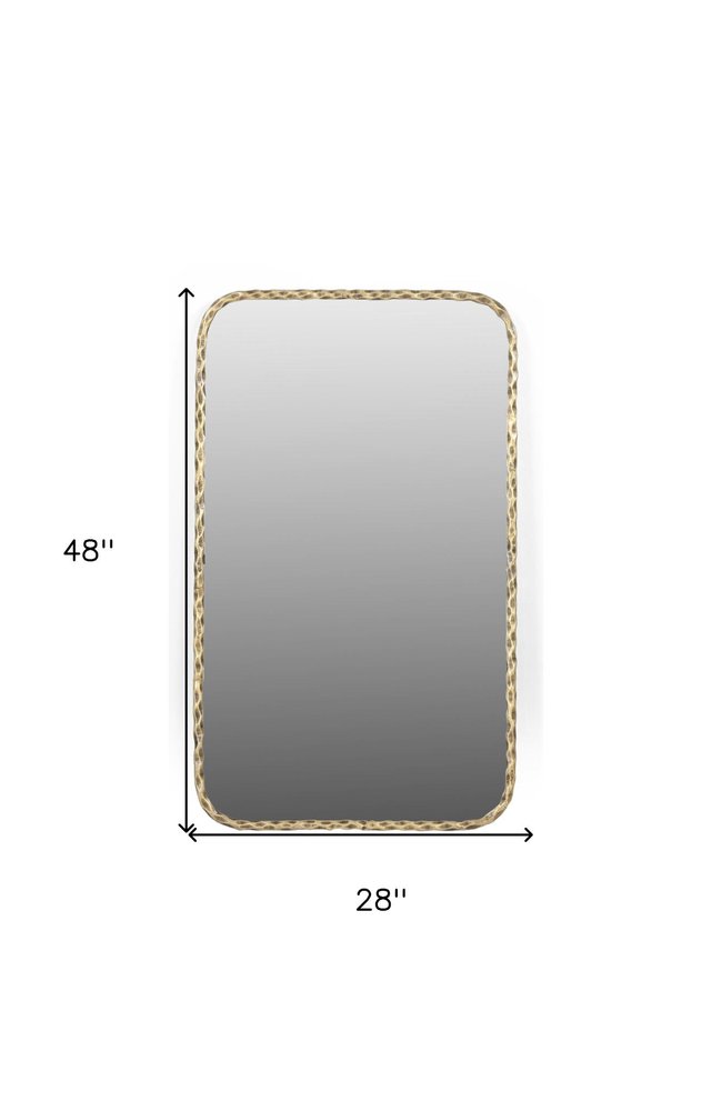 48" Brass Iron Framed Accent Mirror HomeRoots