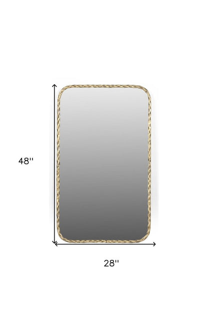 48" Brass Iron Framed Accent Mirror HomeRoots