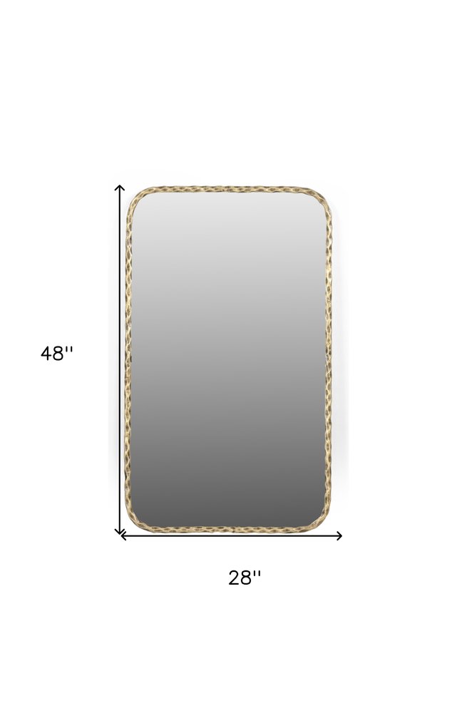 48" Brass Iron Framed Accent Mirror HomeRoots