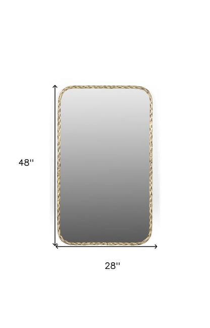 48" Brass Iron Framed Accent Mirror HomeRoots