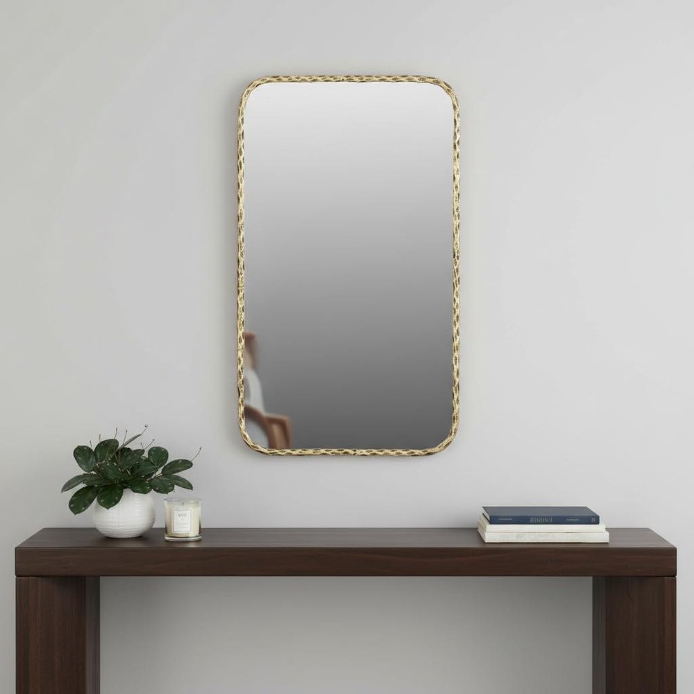 48" Brass Iron Framed Accent Mirror HomeRoots
