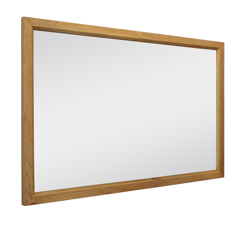 40" Natural Solid Wood Framed Mounted Accent Mirror HomeRoots