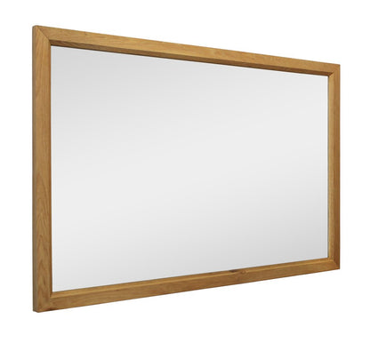 40" Natural Solid Wood Framed Mounted Accent Mirror HomeRoots