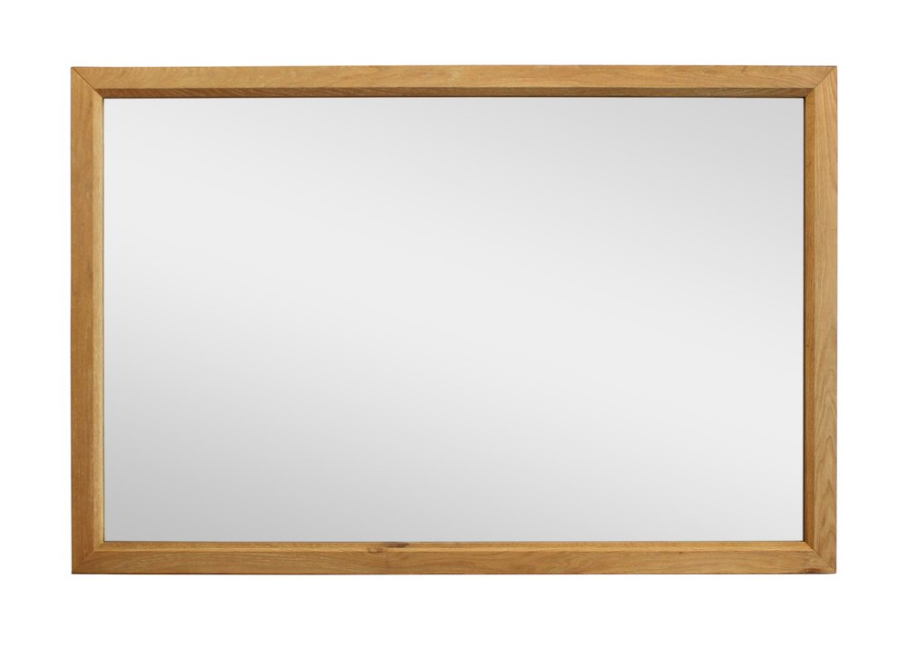 40" Natural Solid Wood Framed Mounted Accent Mirror HomeRoots
