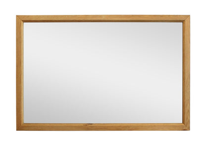 40" Natural Solid Wood Framed Mounted Accent Mirror HomeRoots