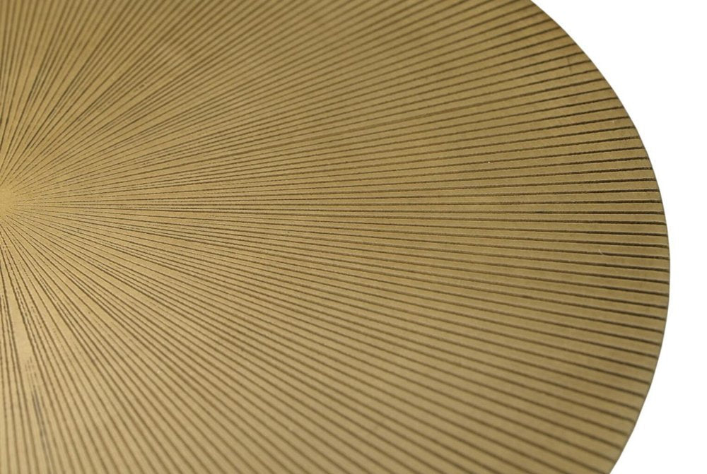 23" Brass Brass and Black Iron Round Pedestal End Table — view 8