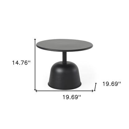 20" Black Iron and Metal Tray Table HomeRoots