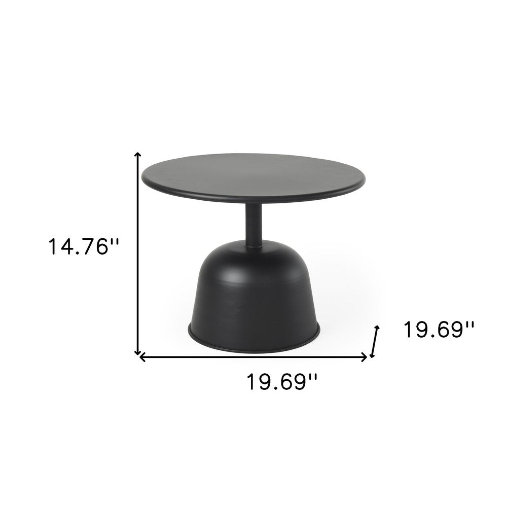 20" Black Iron and Metal Tray Table — view 4