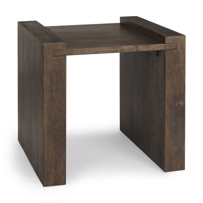 22" Espresso and Brown Solid Wood and Wood Tray Table HomeRoots