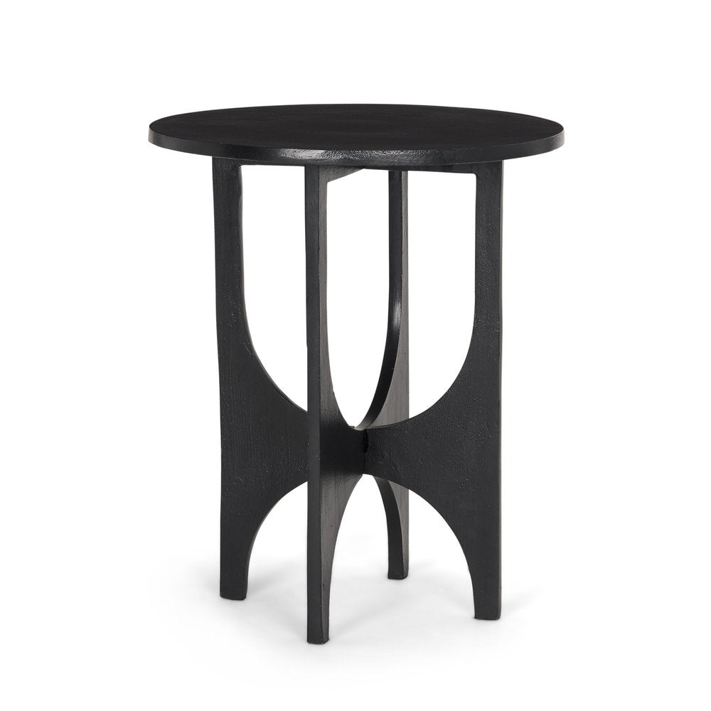 18" Black Iron and Metal Tray Table — view 3