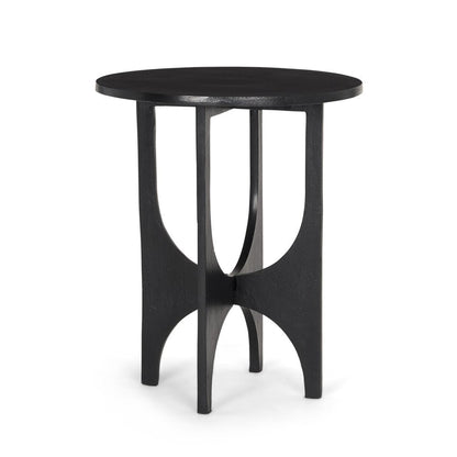 18" Black Iron and Metal Tray Table