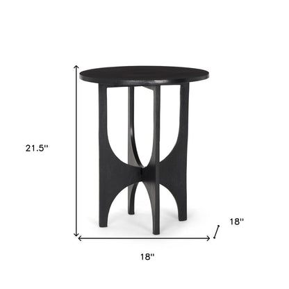 18" Black Iron and Metal Tray Table HomeRoots