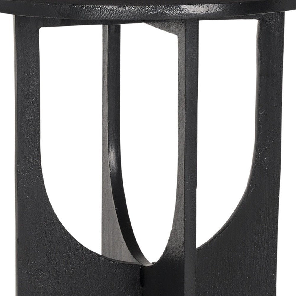 18" Black Iron and Metal Tray Table HomeRoots