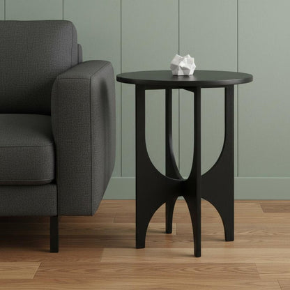 18" Black Iron and Metal Tray Table HomeRoots